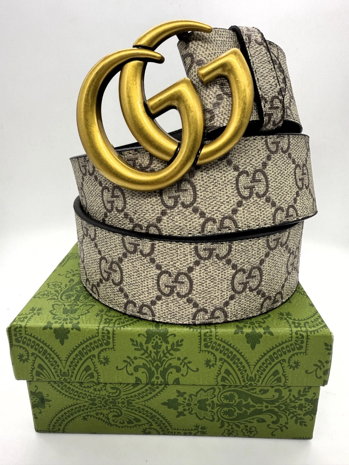 Rare ceinture Gucci édition spéciale limitée couleur marron unisexe cuir avec boite