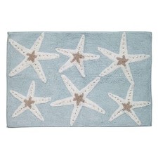 Bath Mat Cotton Bath Rug Guest Bathroom Essentials Seashell Inspired Home Decor
