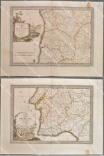 Anno 1794. REGNO DEL PORTOGALLO DIVISO NELLE SUE PROVINCIE. 2 carte geografiche.