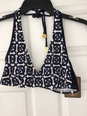 NWT JUICY COUTURE Peck Terry Bandeau Bra Swimsuit Top Size Large