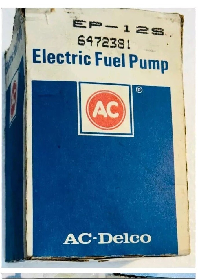 AC Delco /Electric Fuel Pump EP12s / 6472381 eBay