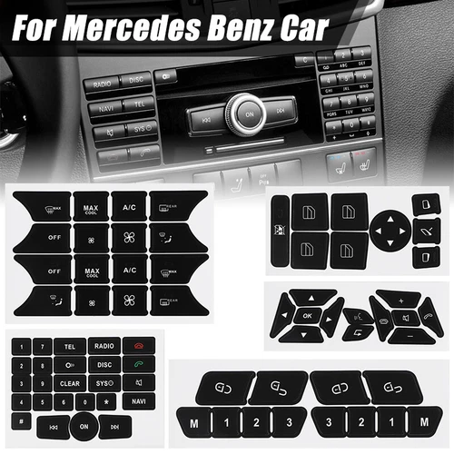 Button Repair Kit Window Switch Sticker For 2010-14 Mercedes Benz ML350 A B E350 - Foto 1 di 10