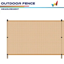 3ft Orange Farbic Fence Replceable Privacy Mesh Cover for Yard Pool Garden