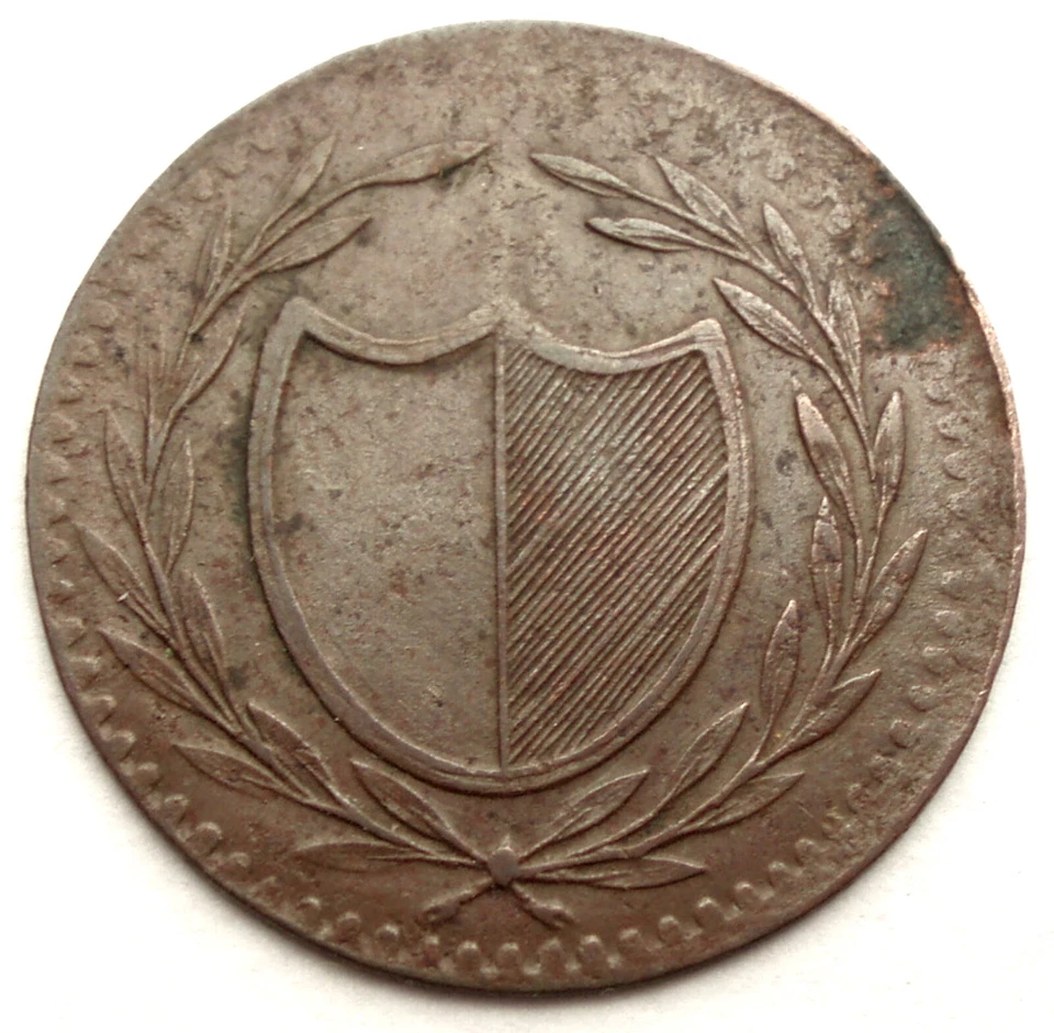 ESTADOS ALEMANES FRANKFURT TOKEN MONEDAS 1 PENIQUE 1819 KM#Tn5 M4.8 Foto 2 de 2