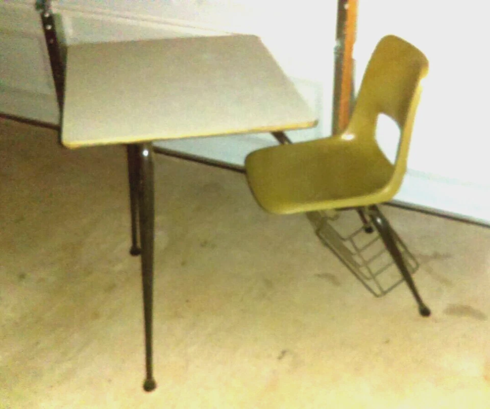 Изящный ретро школьный стол стул комплект. Книжная стойка. Стол для рисования ноутбуков для домашнего обучения детей - Изображение 2 из 4