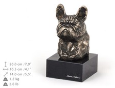 Franz&ouml;sische Bulldogge, Hundemarmorstatue B&uuml;ste, ArtDog, DE