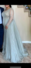 Elegant Embellished Evening Gown Size 16  formal Special Occasion Dress  