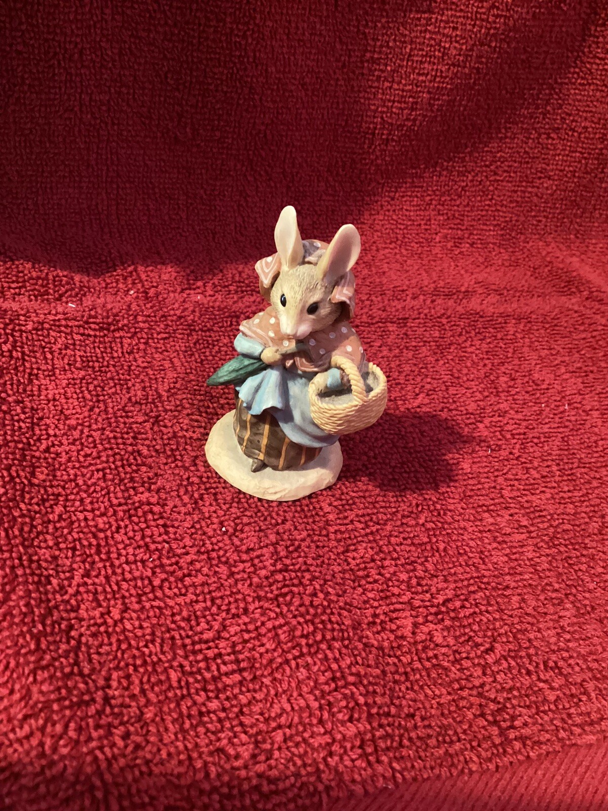 Mrs Rabbit Border Fine Art Beatrix Potter Figurine Holding Basket eBay