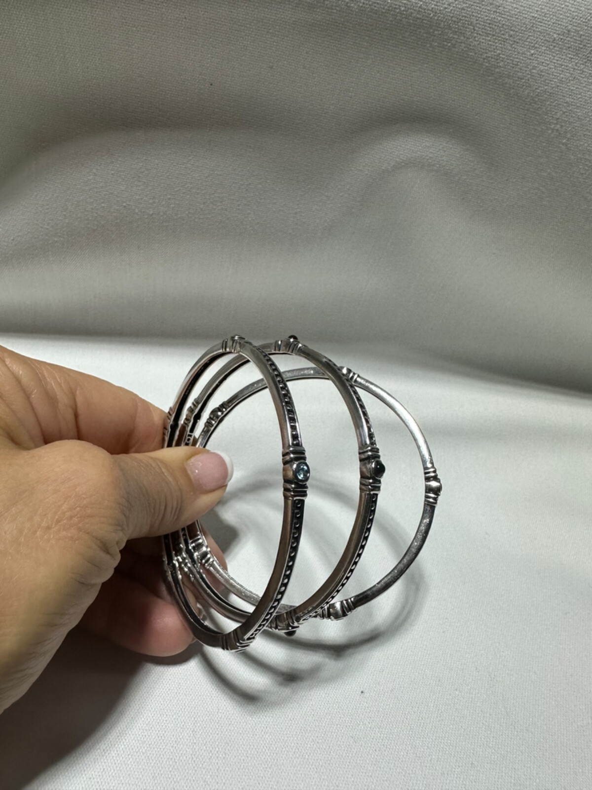 Bracelets John Atencio. 3 stackable multicolored … - image 3