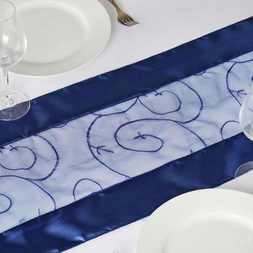 50 Wholesale LOT Embroidered 14x108" Table RUNNERS Fancy Wedding Party Linens - Picture 4 of 9