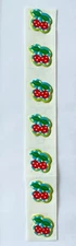 VINTAGE 1983 Puffy Cherries Scented Stickers, Scratch N Sniff Fruit Smell Vinyl