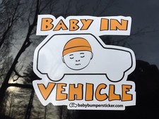 Baby On Board Bumper Sticker Baby In Vehicle Simple Safety Sticker Original