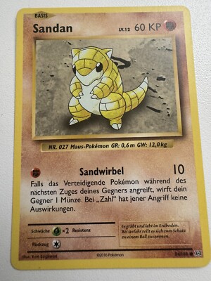 Pokemon Karte Sandan Evolution 54/108 Deutsch