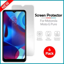 6-Pack LCD Ultra Clear HD Screen Shield Protector for Phone Motorola Moto G Pure