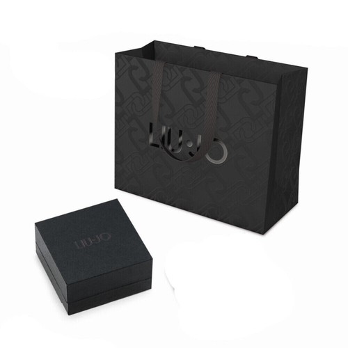 Anello Uomo Liu-Jo MLJ499M22 A Fascia In Acciaio IP Nero Con Cristallo Nero - Foto 3 di 3