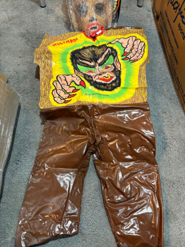 Top Wolfman Vintage 1959 Wolf Man Original Ben Cooper Kostüm Maske Gr. 3-5 - Bild 3 von 3