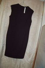 NEW Adrienne Vittadini Womens Dress Black Stretch Sleeveless Size 6 Mock Neck
