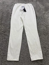French Dressing Jeans Women 2 Petite White Mid Rise Pull On Super Jegging NWT