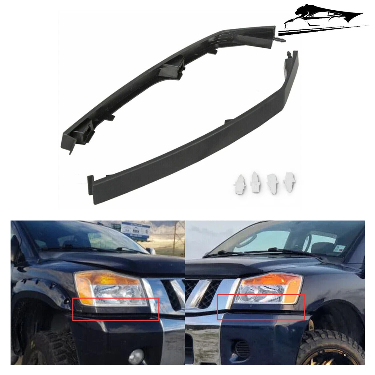 Nissan titan sale headlight trim clips