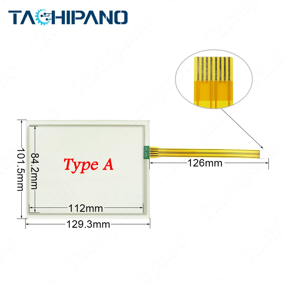 2711P-T6C5A Estuche de plástico para 2711P-T6C5D con pantalla táctil de vidrio Foto 2 de 4