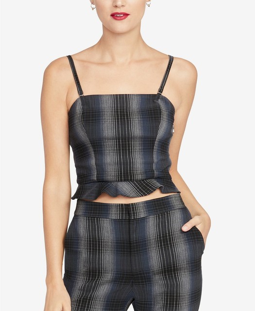 plaid bustier top