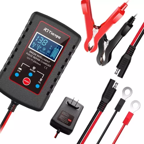 6V 12V Automatic Battery Charger Maintainer Motorcycle Trickle Float For Tender