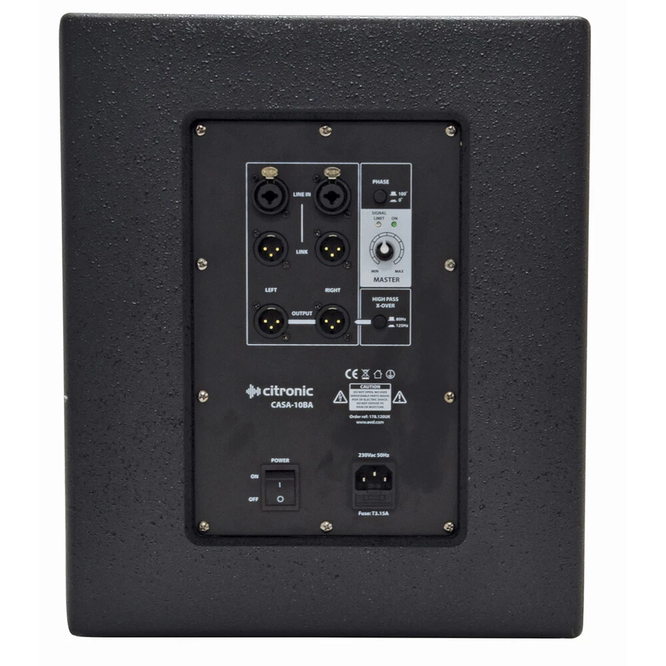 Citronic CASA-18BA 18' Active Subwoofer 600wrms Sub Powered Bass Bin - Image 3 of 4