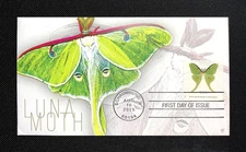 2025 Luna Moth Stamp FDC: Design #3/3:  Cachets Ciccolella