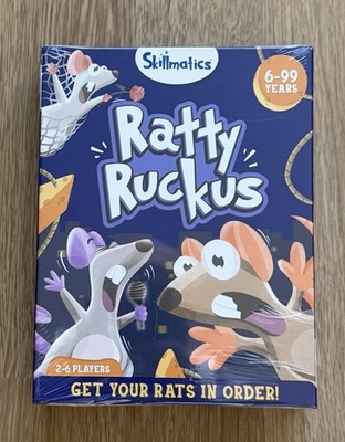 Ratty Ruckus Card Game - New - Family Fun - 2-6 Players / Tic Tac Toe