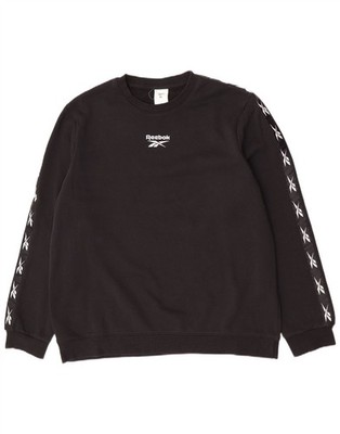 Reebok Herren Graphic Sweatshirt Pullover XL Schwarz Baumwolle CF08
