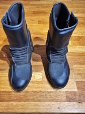 Womens Motorcycle Boots Size 4 (UK)  Black W/Proof, Zip Free