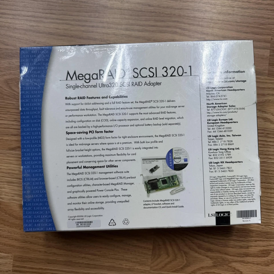 LSI Logic MegaRAID SCSI 320-1 Ultra320 RAID Adapter PCI Card New Sealed Box - Image 3 of 4