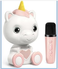 Mini Karaoke Machine for Kids - Unicorn Portable Bluetooth Unicorn with 2 MICNEW