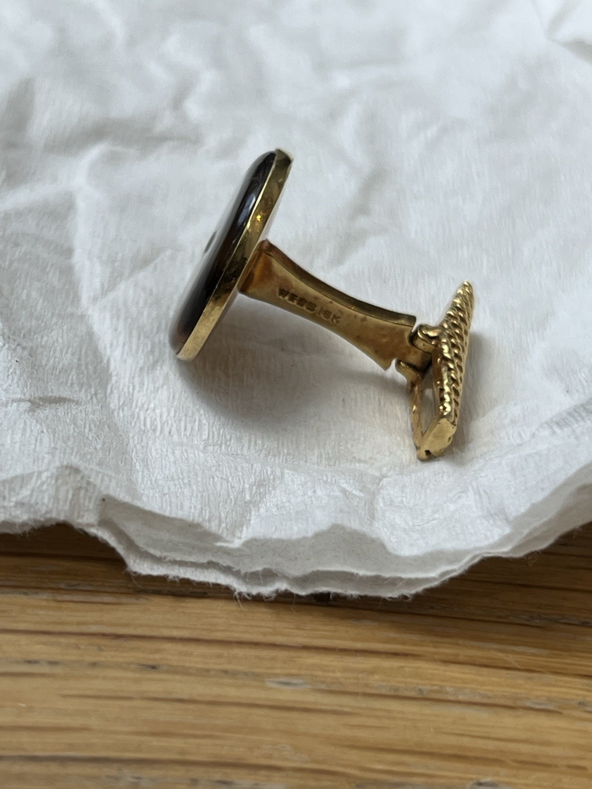 david webb cufflinks Brown Tortoise - image 6