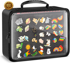 Enamel Pin Display Book 18 Page Storage Case Bag Organizer Travel Pin Holder