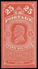 [AC29] USA 1875 Scott#PR7 Newspaper 25¢ mint no gum as issued cv:$300 — photo 1