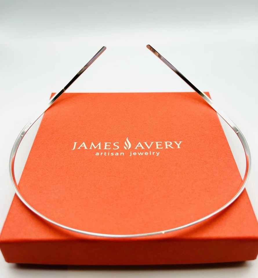 Collar gargantilla de alambre James Avery retirado de plata de ley 925 collar de cuello Foto 3 de 4