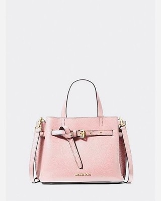 Genuine MICHAEL KORS  Emilia Small Logo Satchel-Powder Blush-Pink Leather-Mint!