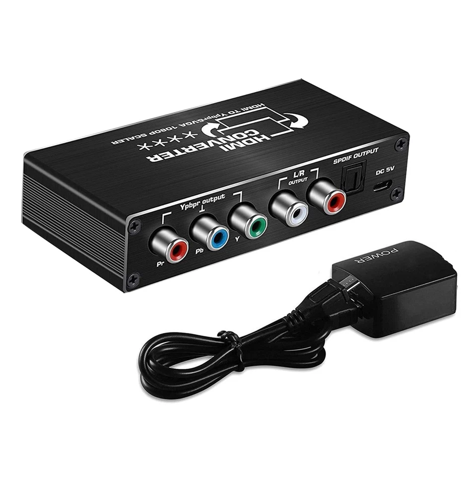 1080P HDMI to RGB Converter HDMI to YPbPr VGA Scaler Converter With Audio - Image 4 of 4