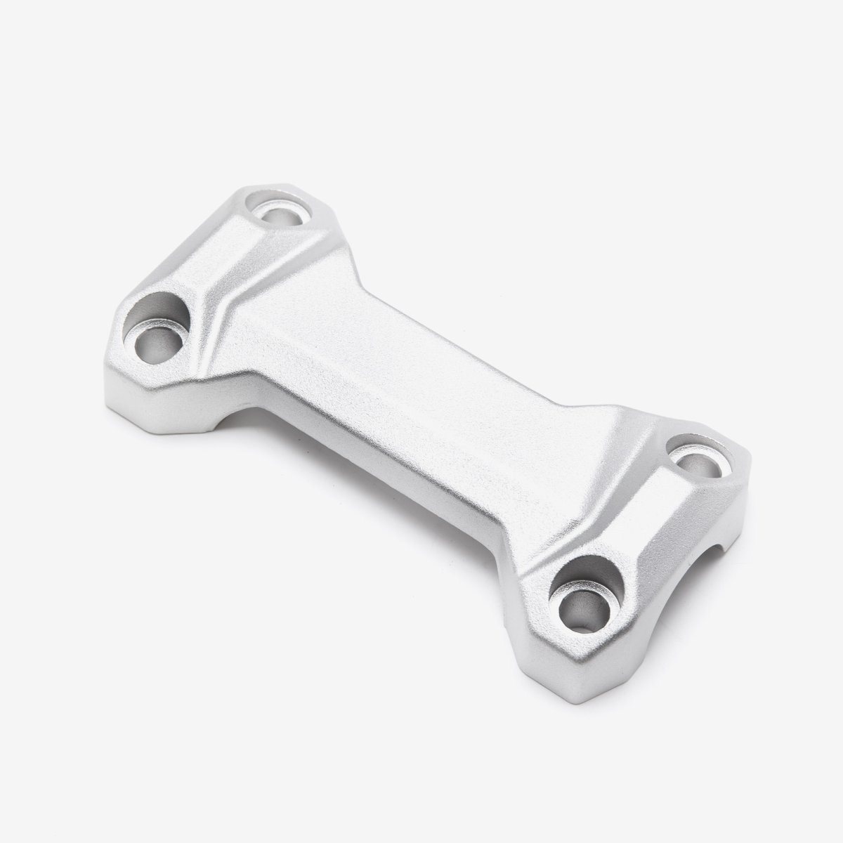 Handlebar Clamp for KY500X-E5 Silver Easy Installation Polished HNDBC096 Bolt-On