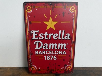 ESTRELLA BIER BEER CERVESA Blechschild 20 X 30cm Werbeschild Retro Vintage BARCA