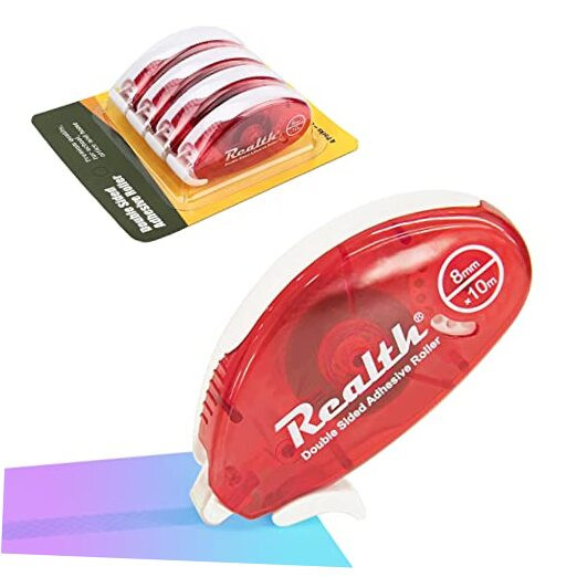 Double Sided Adhesive Roller Tape 0.32 x 394 inch 4 Pack Dots Scrapbook