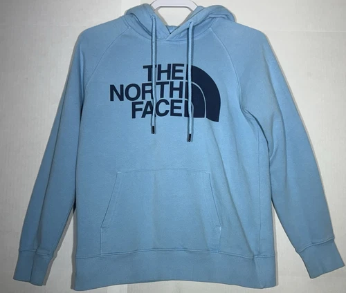 VETEMENTS Felpa con cappuccio The North Face donna taglia small pullover tasca frontale blu