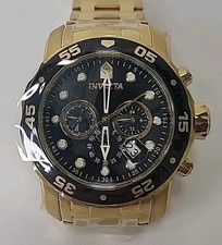 Invicta Pro Diver Mens Watch 0072, 18k Gold Plate 48mm