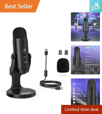 Professional Noise Cancellation Microphone with Echo Control & Mute Function
