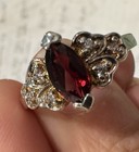 Marquise Cut 2.55 Ct. Ruby Anniversary Ring - Size 8 - Ss - Gemstones: Created