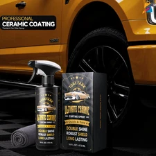 Ceramic Car Coating Spray 16oz Real SiO2 Gloss Polish Sealant Hydrophobic Wax