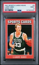 147404491 Larry Bird 1991 Sports Cards News #9 PSA 9
