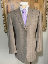Ermenegildo Zegna Trofeo Neiman Marcus Wool Plaid Sport Coat Blazer Jacket 44L