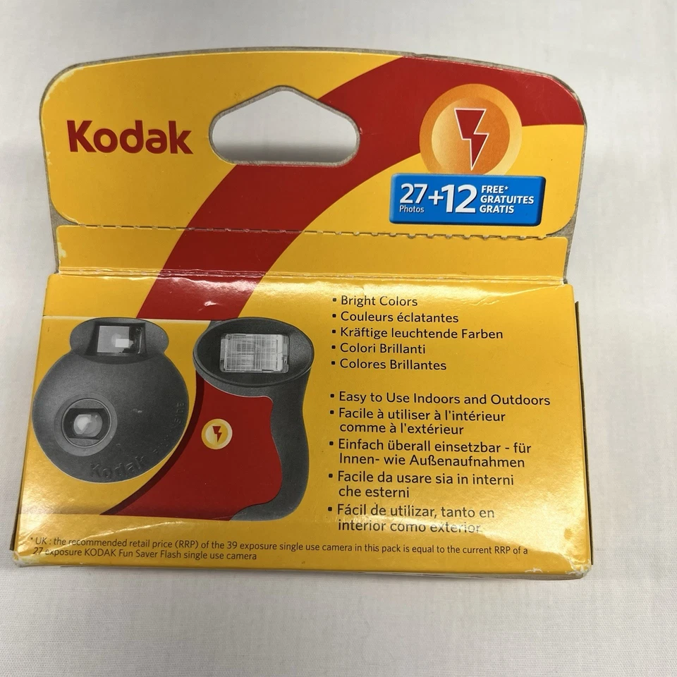 Kodak Fun Saver Flash Disposable SUC Camera 27 exp. + 12 FREE 39 Exposures New - Image 2 of 2